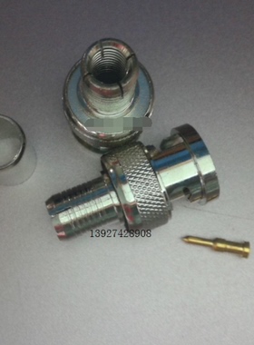 纯铜花网纹BNC-J-5冷压视频馈线头 Q9示波器监控视频RG6U馈线接头