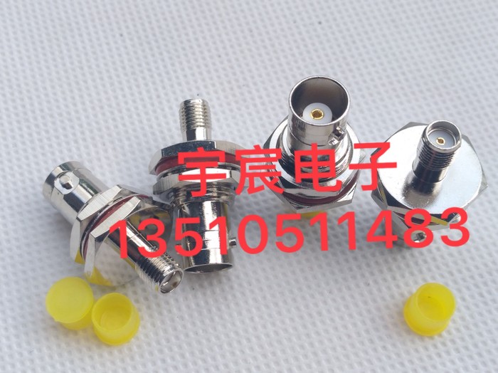 BNC/SMA-KKY射频同轴连接器SMA母转BNC母带螺母固定高频RF转接头