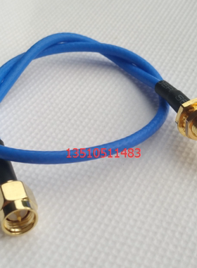 射频同轴SMA-JKY蓝色RG316D跳线 高频SMA公转母RF双屏蔽RF延长线