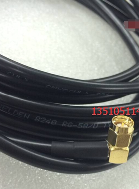 SMA-JJW柔软RG58U射频同轴跳线 SMA双公双弯头50-3信号线SMA馈线