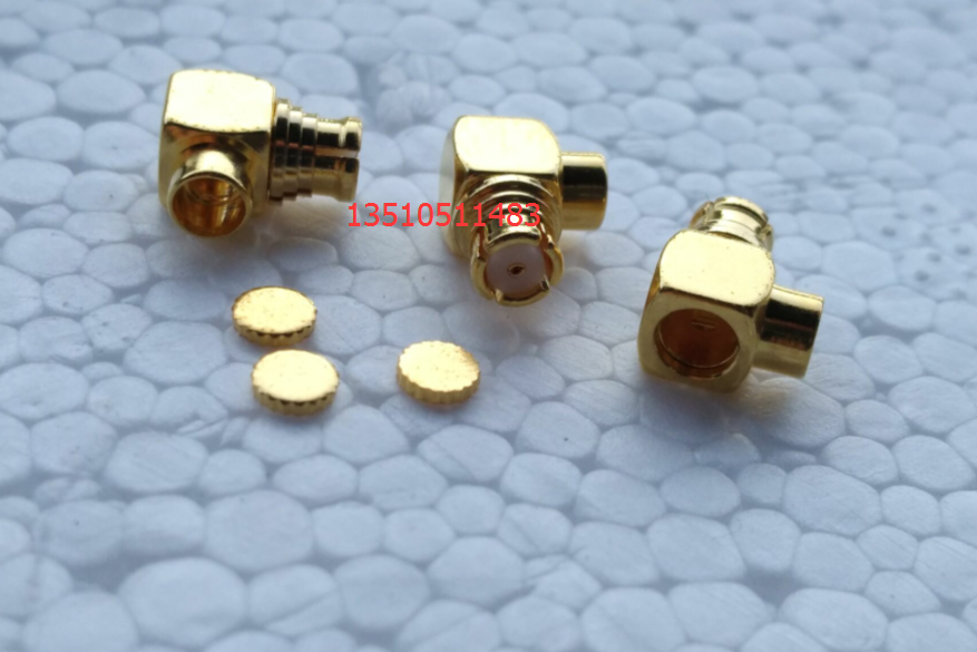 射频同轴微型兼容进口SMP-KWB2连接器SMP弯母SFT50-2半柔半钢接头