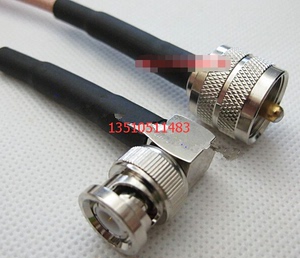 BNC-JW/UHF-J工业级RG142手台高频馈线 射频BNC弯转UHF/M双公Q9线