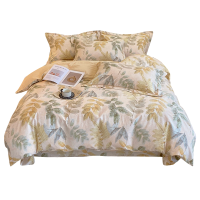 全棉加厚磨毛被套+四件套