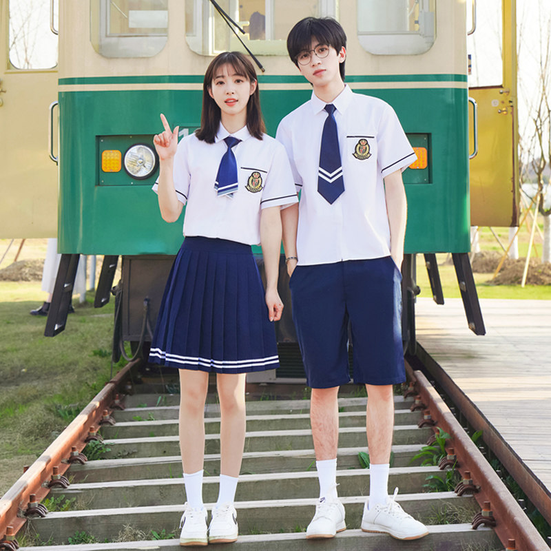 校服套装学院风小学生中学生六年级英伦初中毕业拍照礼服夏季班服