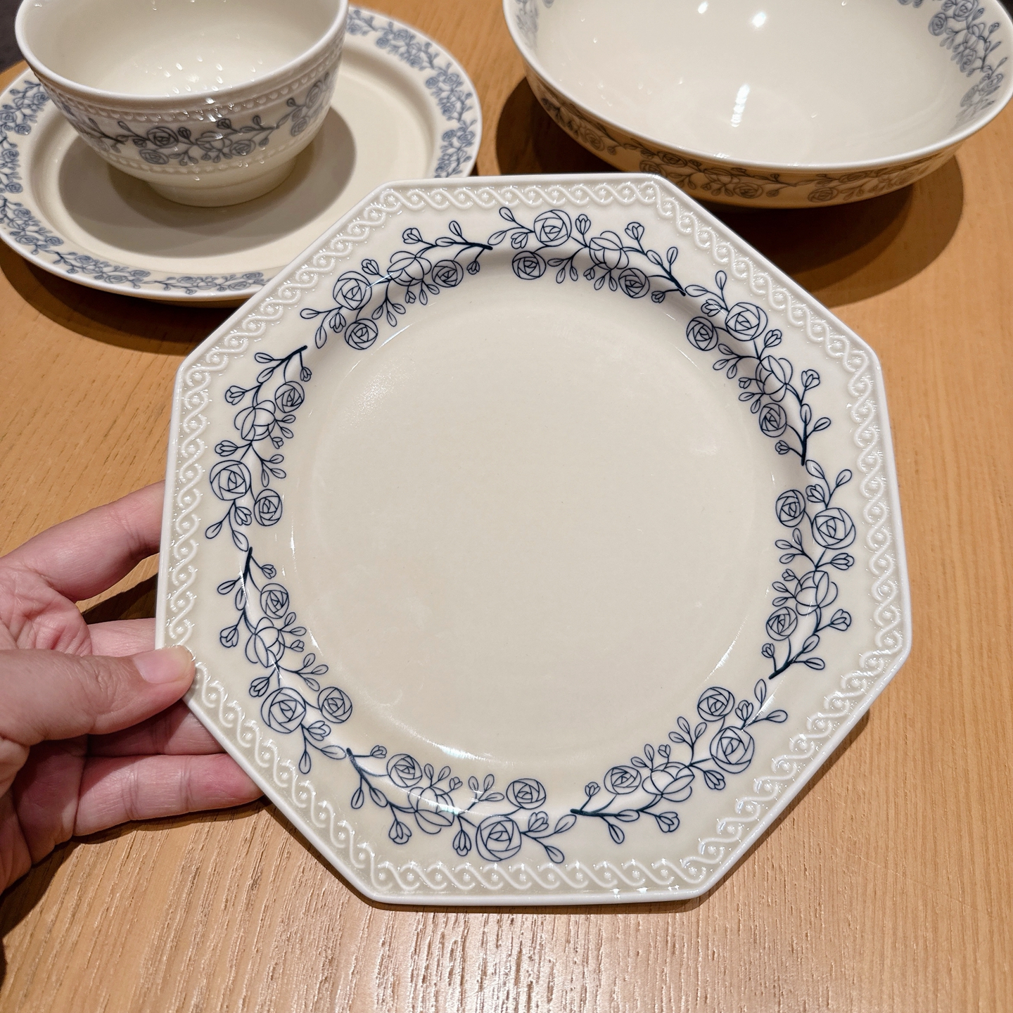 法式玫瑰釉下彩陶瓷餐具送礼物