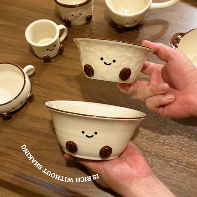 可爱搞怪胖脚丫米饭碗面碗礼物