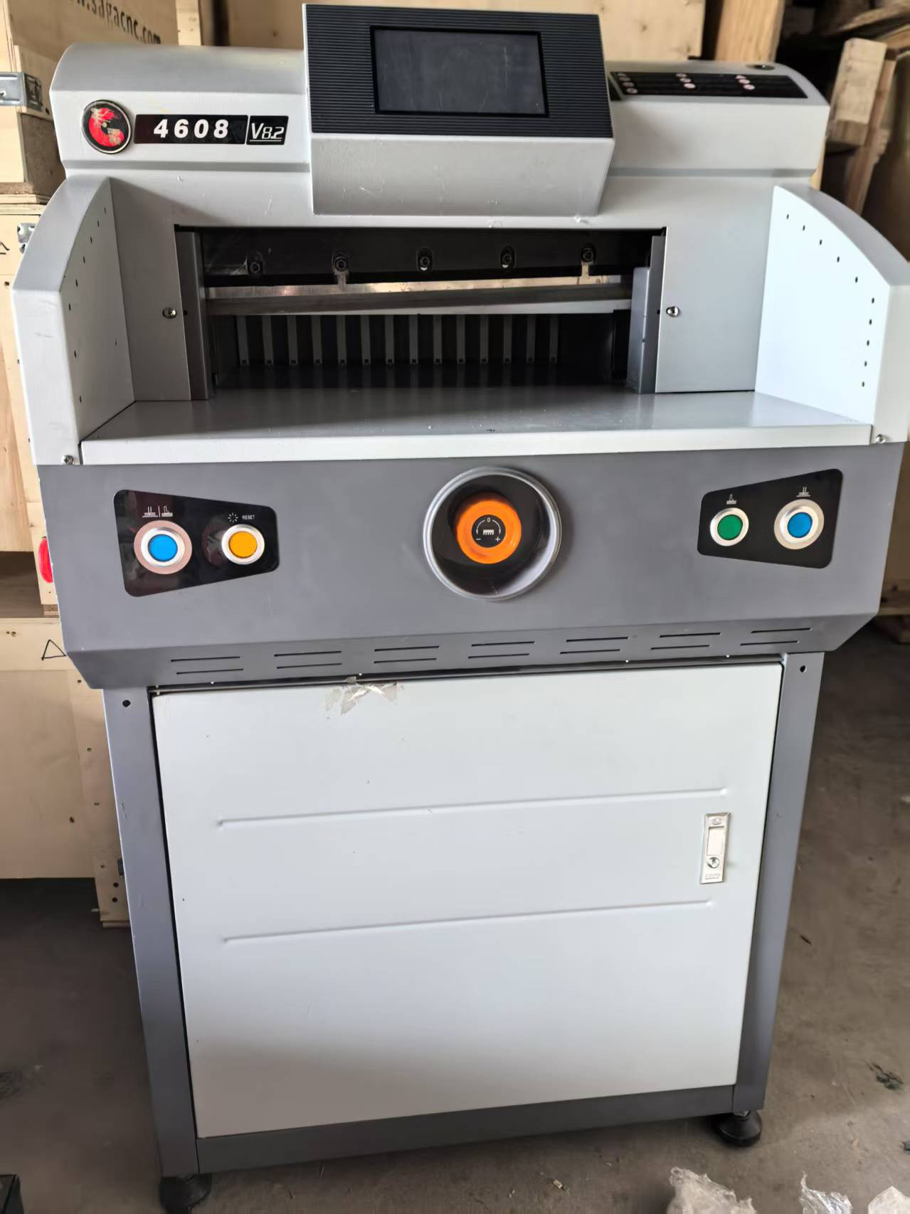 彩霸4606V7电动切纸机书本书籍相册图文店专用标书6cm8cm厚二手
