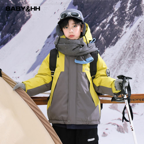 户外撞色滑雪防风防水冲锋衣棉服