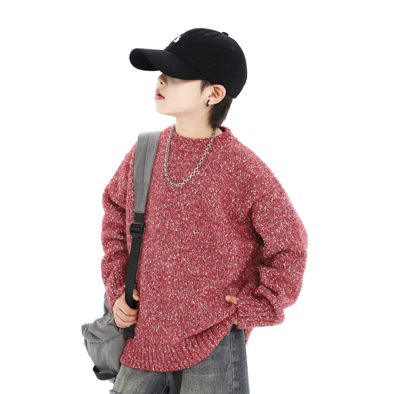 男童秋冬韩范加厚打底针织毛衣潮