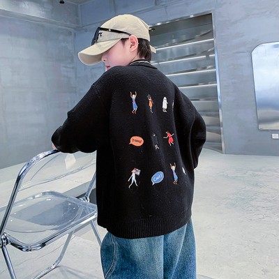 男童冬季2023新款套头针织毛衣潮
