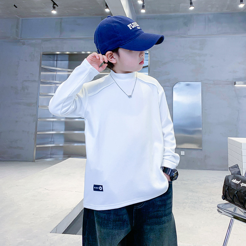 男童白色半高领打底衫秋冬2025新款上衣儿童冬季长袖内搭保暖T恤,童装/婴儿装/亲子装,T恤,淘宝优惠券,粉丝福利购,淘宝优惠卷