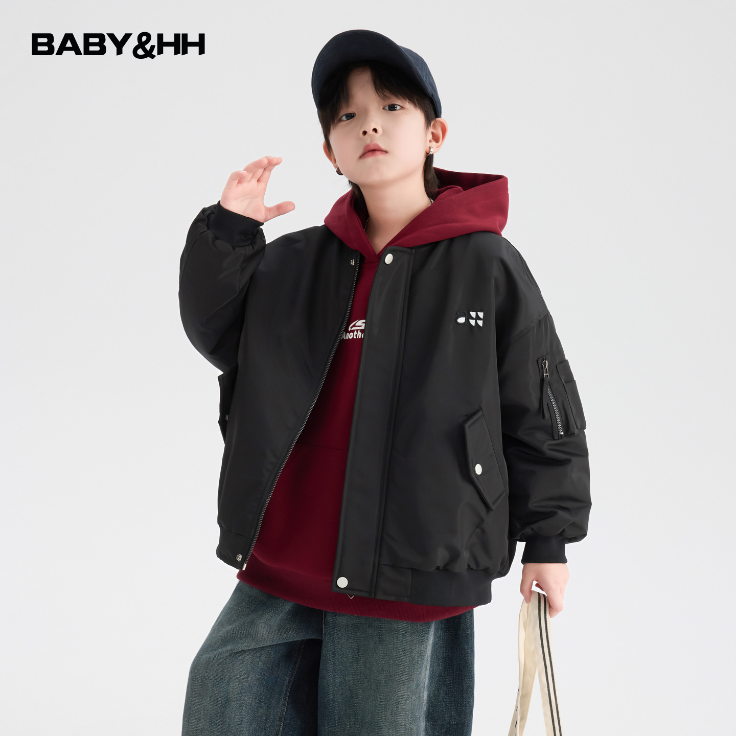 镭射重工刺绣防水工装棒球棉服潮