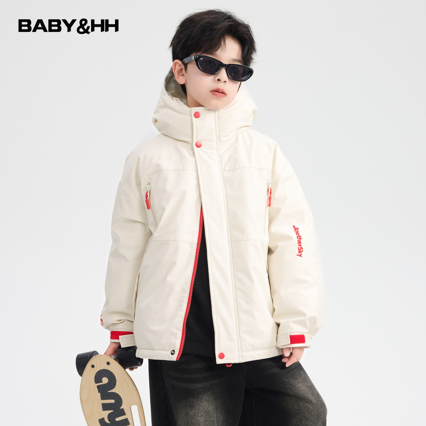 90白鸭绒撞色防寒冲锋衣羽绒服潮