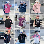 t恤2025新款 粉丝福利特惠清仓男童夏季 潮牌短袖 儿童冰感宽松上衣