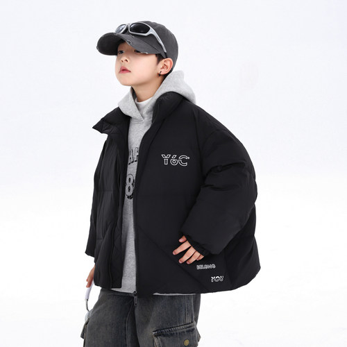 男童冬装90白鸭绒短款加厚羽绒服