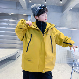 男童秋冬炸街加厚冲锋衣三合一棉服2025新款 棉衣外套 儿童男孩冬季