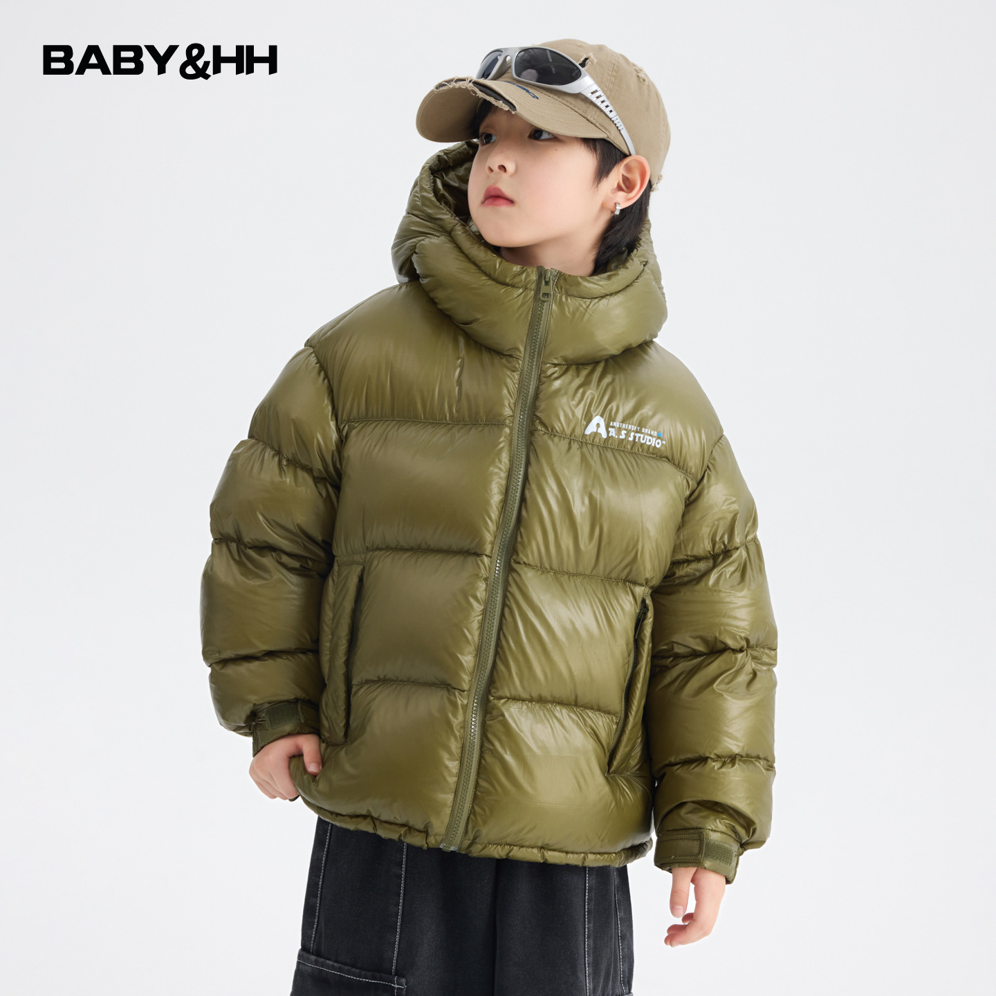 90安心绒防水防寒面包连帽羽绒服