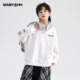 男童春季 青少年儿童春秋学院风宽松上衣 韩范运动白色卫衣2026新款