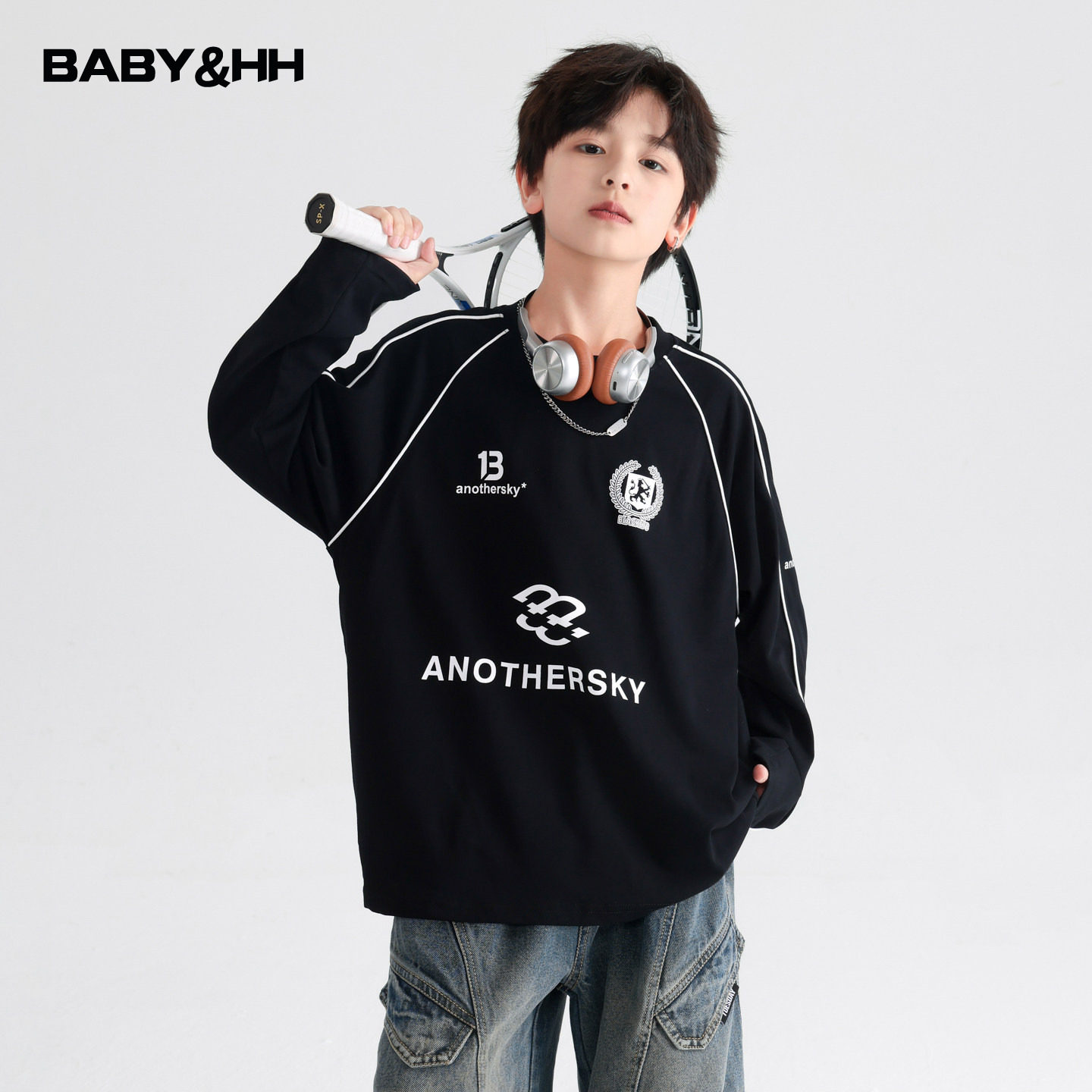 男童春季潮牌户外运动长袖t恤2026新款青少年儿童宽松打底薄上衣,童装/婴儿装/亲子装,T恤,淘宝优惠券,粉丝福利购,淘宝优惠卷