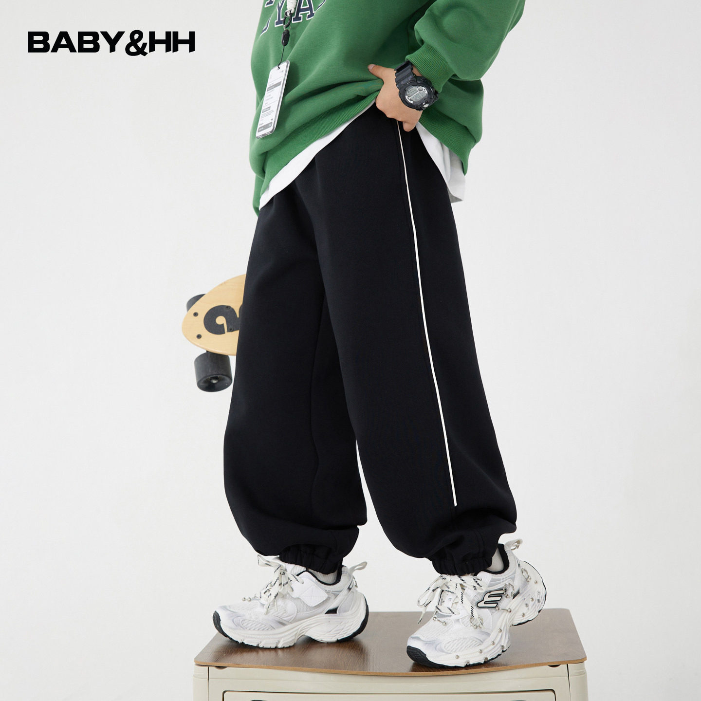 男童秋冬季韩范黑色一体绒运动卫裤2025新款儿童男孩加厚宽松裤子,童装/婴儿装/亲子装,裤子,淘宝优惠券,粉丝福利购,淘宝优惠卷