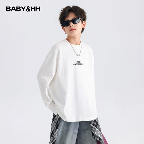 韩范运动保暖纯棉长袖打底白T恤