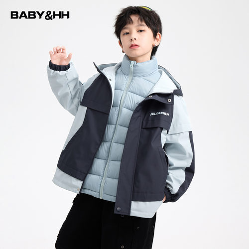 90白鸭绒运动三合一冲锋衣羽绒服