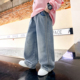 男大童春秋韩范阔腿牛仔裤 子潮 直筒宽松薄裤 2026新款 儿童男孩春季