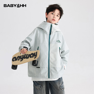 男童春季山系防风冲锋衣外套2026新款青少年儿童防水运动登山夹克