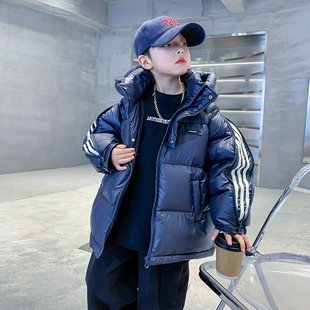 面包羽绒服2025新款 潮牌短款 儿童男孩加厚防风免洗外套 装 男童冬季