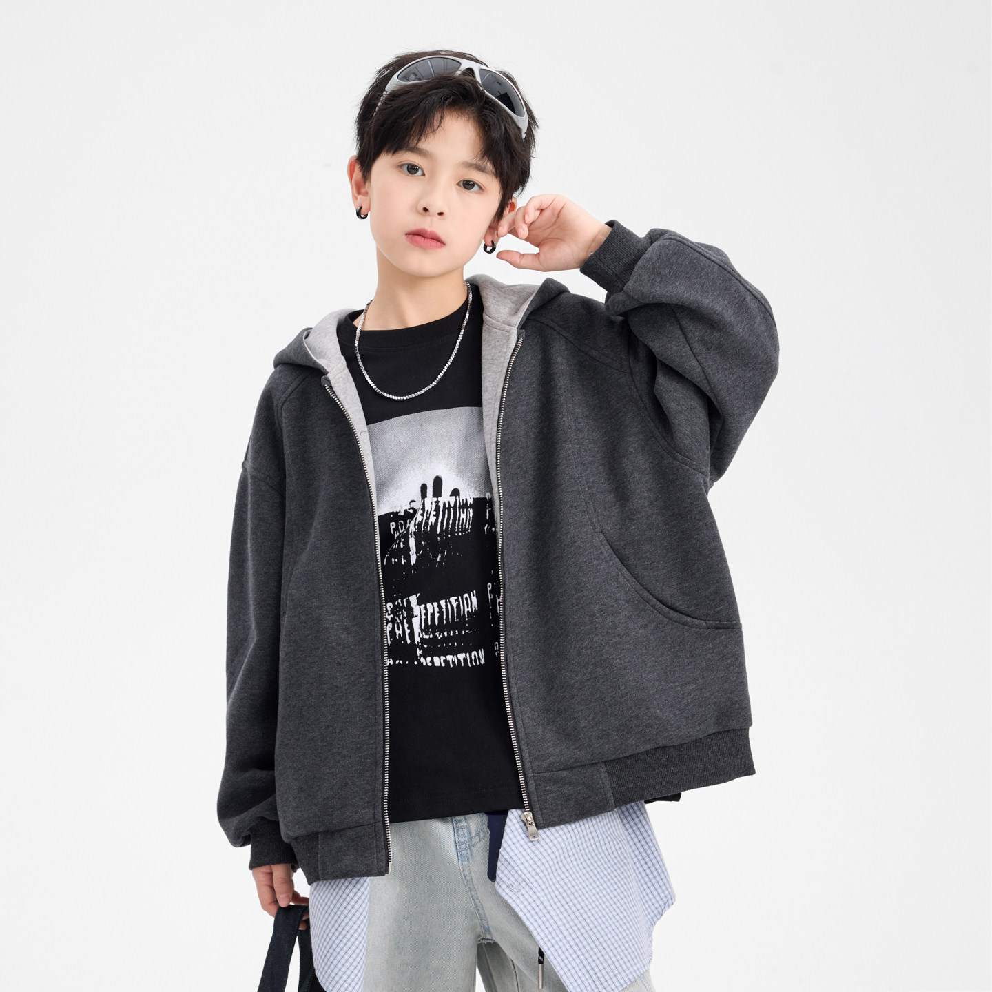 男童春季韩系撞色宽松开衫卫衣外套2026新款儿童男孩春秋运动上衣,童装/婴儿装/亲子装,普通外套,淘宝优惠券,粉丝福利购,淘宝优惠卷