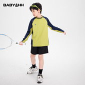 男童春季 青少年儿童户外运动两件套 2026新款 撞色速干长袖 t恤套装