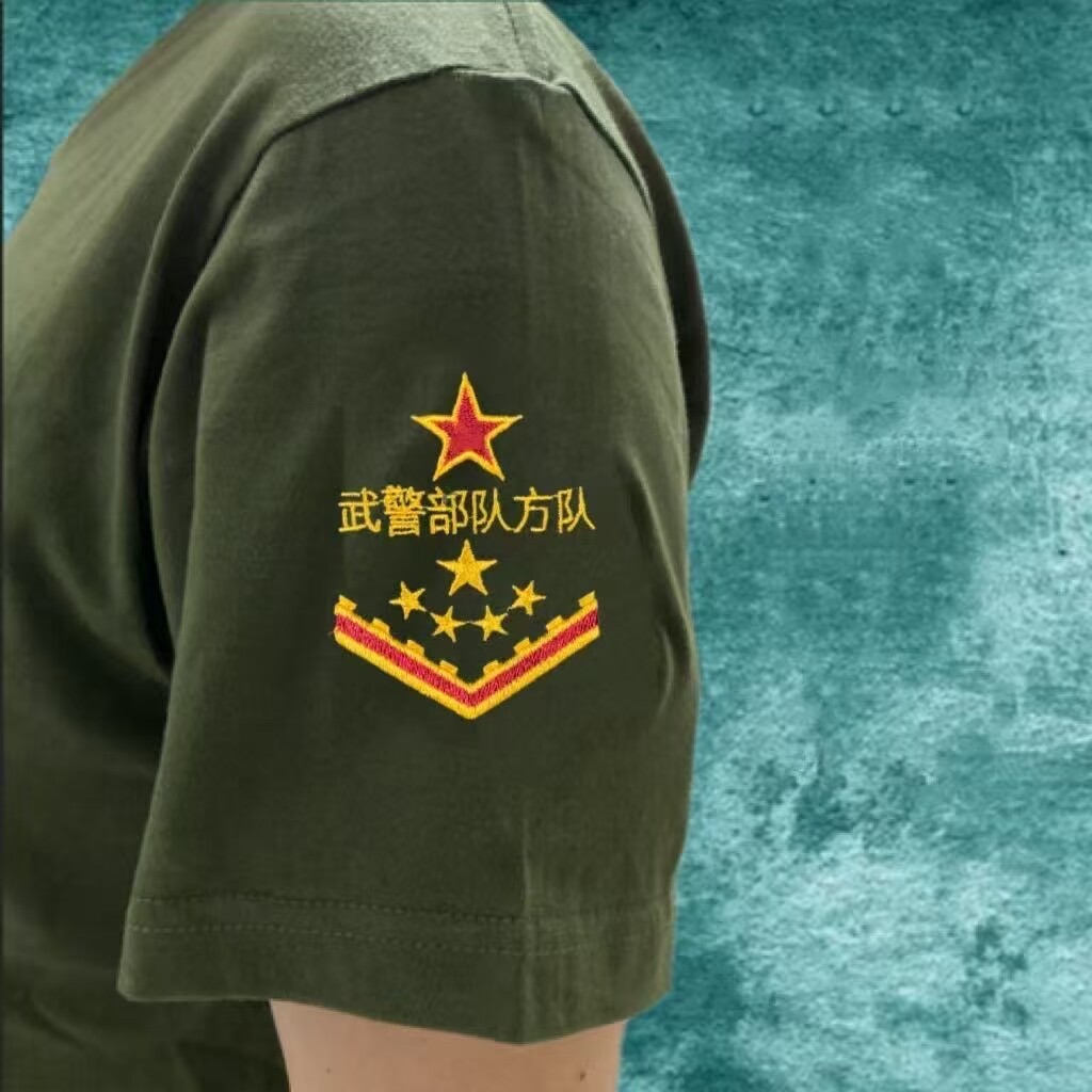 八一纪念 退役老兵t恤纯棉军绿圆领短袖 武部方队