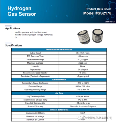 SENKOSS2178H2Sensor氢传感器