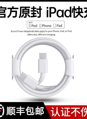 顺丰适用苹果ipad充电线ipadpro原30W平板数据线快充2023充电器线mini5双头Typec正品Air4电脑PD套装