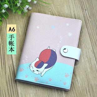 A6动漫创意动漫夏目友人帐周边海报套胶笔记本子超厚记事薄手账本