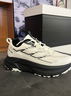 25冬季新款步实总统慢跑鞋加厚绒保暖休闲鞋情侣款黑白色专柜正品