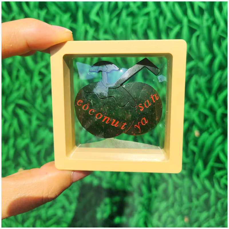 海南椰雕可爱椰子造形冰箱贴摆件创意手伴礼品旅游纪念品支持定制