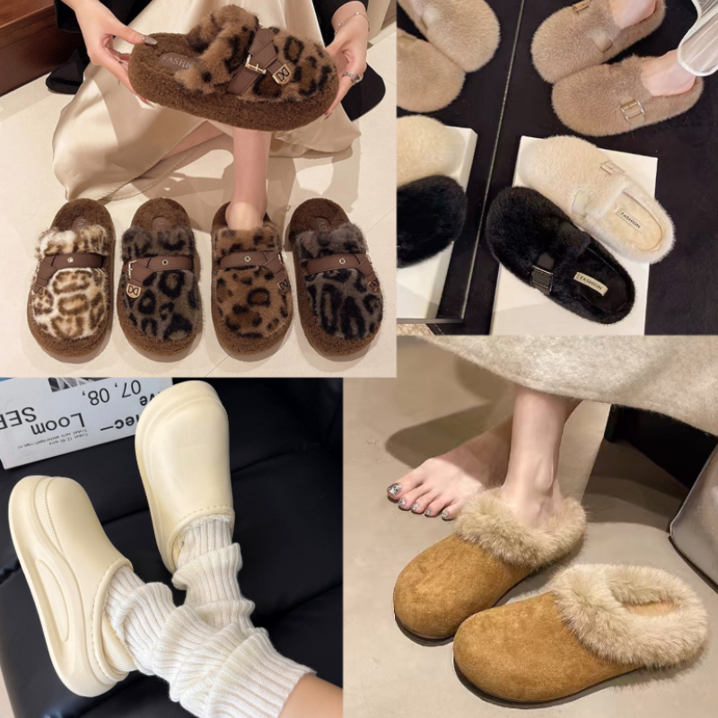 【新号惠银莱撤柜款1】冬季时尚新款百搭网红时尚蝴蝶结女棉拖鞋,女鞋,一字拖,淘宝优惠券,粉丝福利购,淘宝优惠卷