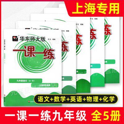 上海华东师大一课一练 9九年级全套语文数学英语N版物理化学初三