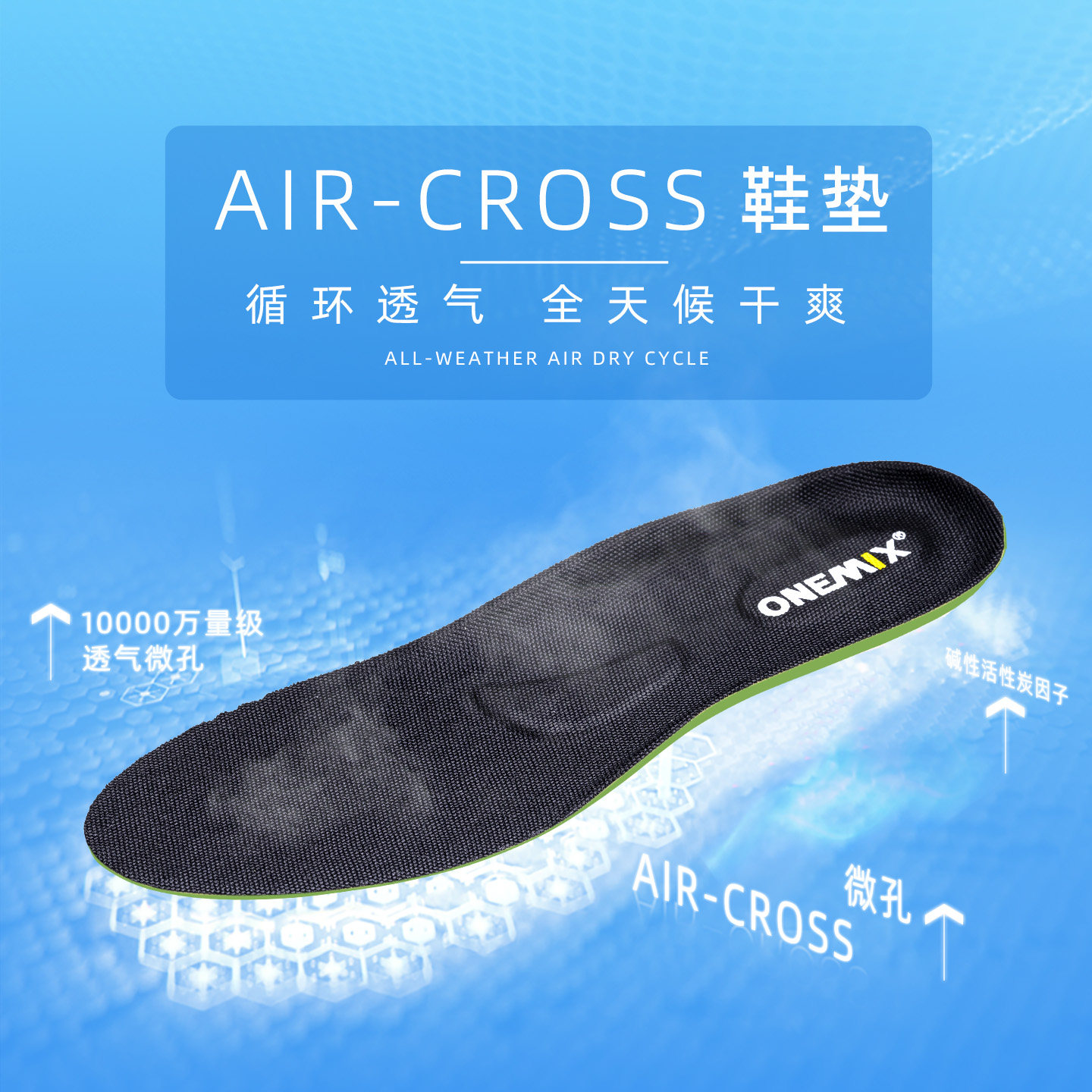 玩觅减震吸汗专业跑步运动鞋垫图片