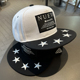 五角星平沿帽子男款 春夏秋大头围宽檐棒球帽女黑白色潮街舞嘻哈帽