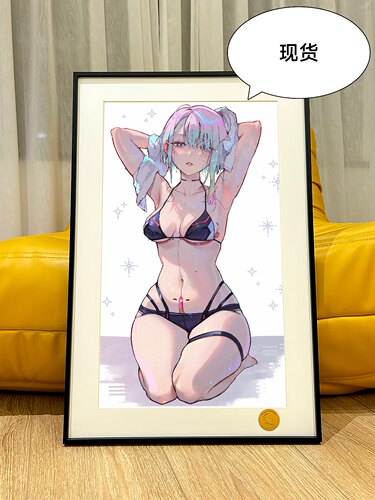 星空 跪姿露西Lucy赛博朋克边缘行者Cyberpunk马丁内斯动漫装饰画