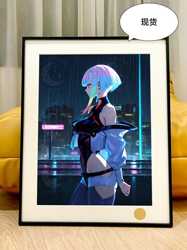 星空 雨之露西Lucy赛博朋克边缘行者Cyberpunk马丁内斯动漫装饰画