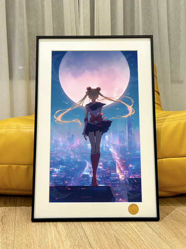 星空美少女背影水兵月月野兔水手月亮倩妮迪公主SailorMoon装饰画