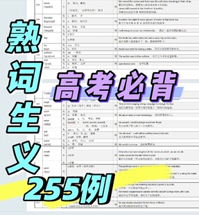 高考英语阅读理解完型填空熟词生义整理电子版