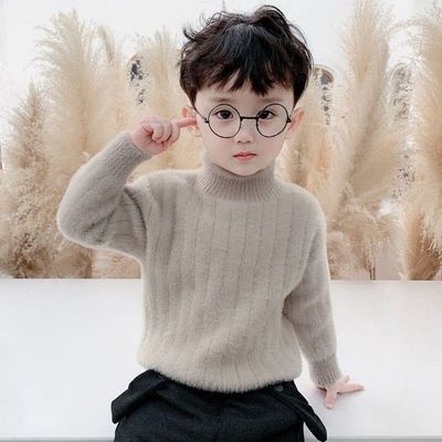 尚佰琦韩版冬季男晴纶水貂毛线衣