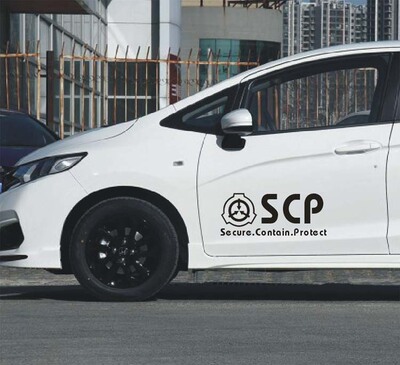 神盾局超自然现象研究和防御局scp基金会汽车文字车门汽车抖音贴