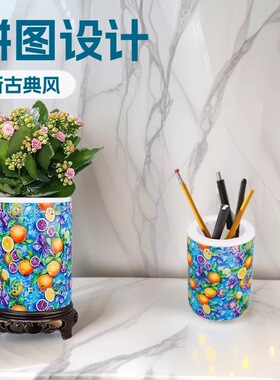3D拼图花瓶DIY客厅摆件插花家居装饰儿童的生日圣诞礼物玩具跨境