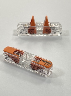 wago接线端子221-2411电线对接分线连接器接头卡子快速绝缘弹簧式
