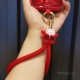 手机挂绳编织粗手绳男女短款 吊绳吊坠挂件 招财猫手腕绳手提夹片式